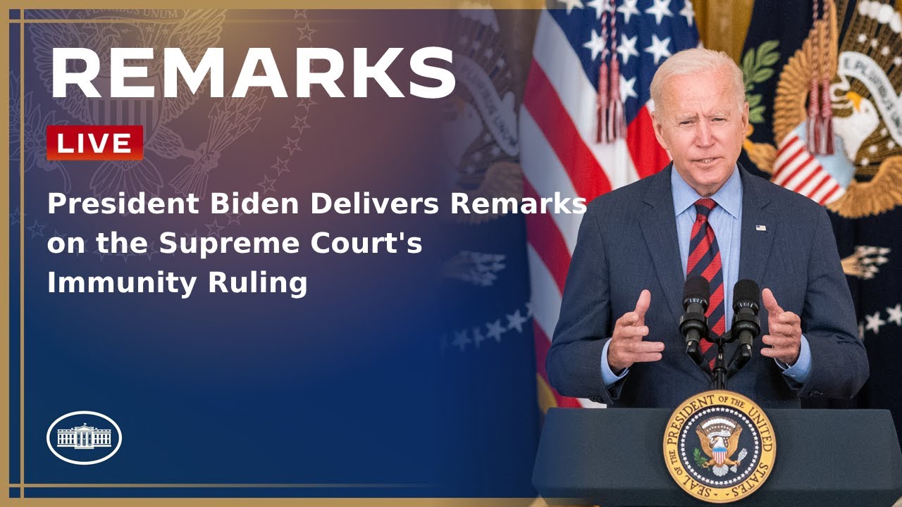 President Biden Delivers Remarks on the Supreme Court's Immunity Ru...